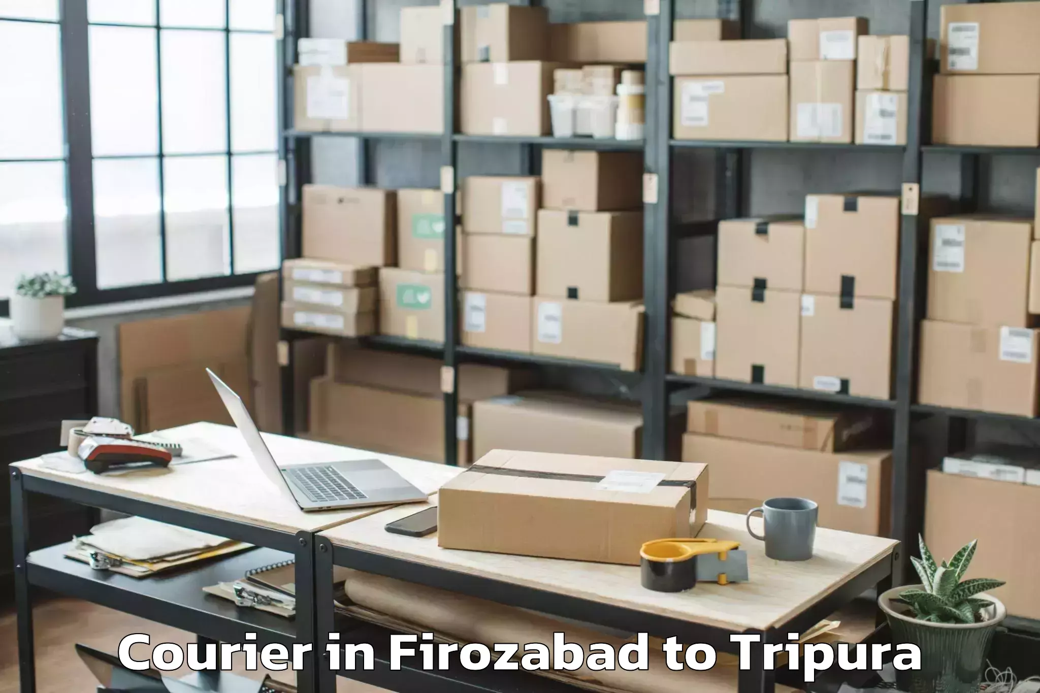 Top Firozabad to Sonamura Courier Available